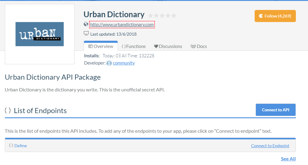 Urban Dictionary API文档